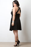 Crisscross O-Ring Skater Dress