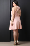 Crisscross O-Ring Skater Dress