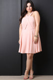 Crisscross O-Ring Skater Dress