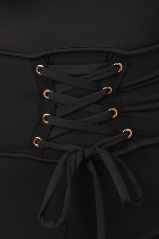Corset Lace-Up Jumpsuit