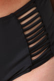 Fringe Halter Tie High Waist Bikini Set