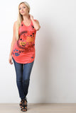Distressed Rock Graphic Muscle Tank Top