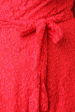 Lace Sleeveless Tie-Waist Fit And Flare Dress