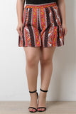 Paisley Print High Waist Shorts