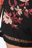 Floral Caged Hem Shorts