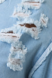 Destroyed Oversized High Low Denim Dress