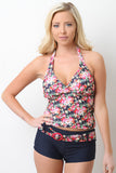 Floral Combo Halter Tankini