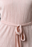 Micro Pleated Waist Tied Dress