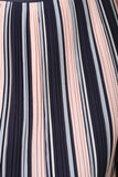 Multi-Colored Accordion Pleat High Waist Skirt