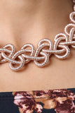 Metallic Wrapped Intertwined Necklace