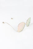 Delicate Arms Ball Accent Mirrored Sunglasses