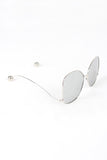 Delicate Arms Ball Accent Mirrored Sunglasses