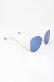 Delicate Arms Ball Accent Mirrored Sunglasses