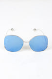 Delicate Arms Ball Accent Mirrored Sunglasses