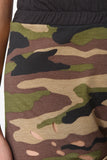 Distress Camouflage Jersey Knit Shorts