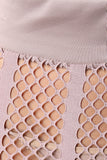 Striped Fishnet High Rise Leggings