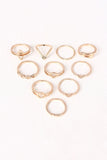 Crescent Arrow Multi Ring Set
