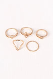 Crescent Arrow Multi Ring Set
