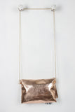 Metallic Tri-Color Tassel Crossbody Bag