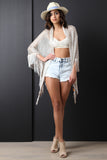 Crochet Fringe Hem Shawl