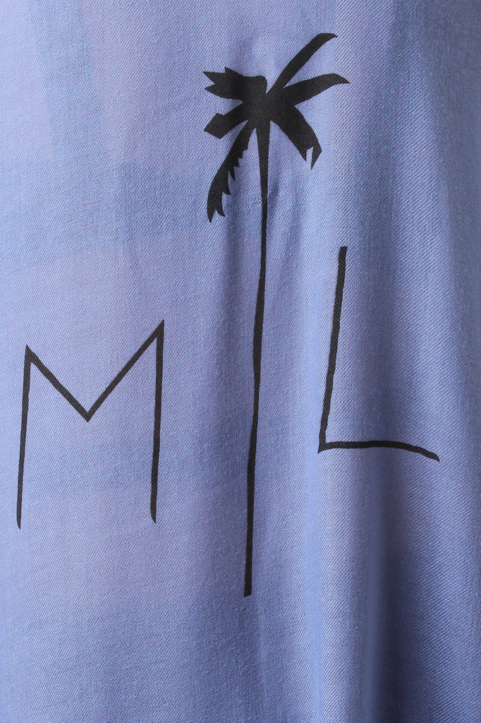 Smile Open Front Palm Tree Longline Kimono