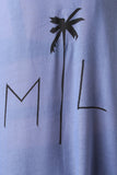 Smile Open Front Palm Tree Longline Kimono