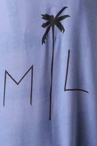 Smile Open Front Palm Tree Longline Kimono