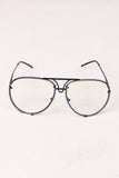 Classic Clear Lens Wire Aviator Glasses