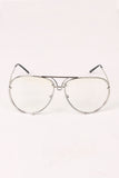 Classic Clear Lens Wire Aviator Glasses