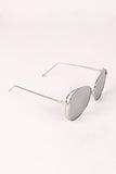 Wire Framed Mirrored Lens Aviator Sunglasses