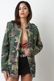 Studded Camouflage Military Jacket