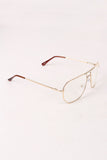 Clear Lens Geometric Aviator Glasses