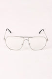 Clear Lens Geometric Aviator Glasses