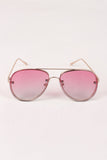 Gradient Double Bridge Aviator Sunglasses