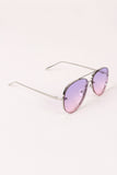 Gradient Double Bridge Aviator Sunglasses
