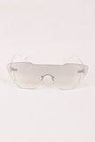 Rimless Cat Eye Mask Sunglasses