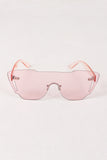 Rimless Cat Eye Mask Sunglasses