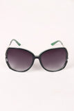 Plastic Frame Gradient Tint Oval Sunglasses