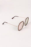 Double Bridge Round Mirrored Sunglasses