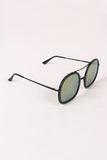 Double Bridge Round Mirrored Sunglasses