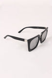 Geometric-Shape Plastic Frame Mirrored Sunglasses