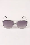 Wire Frame Gradient Aviator Sunglasses