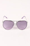 Wire Frame Gradient Aviator Sunglasses