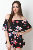 Floral Tiered Bardot Romper