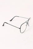 Clear Lens Wire Frame Aviator Glasses