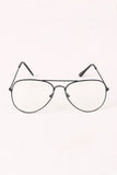 Clear Lens Wire Frame Aviator Glasses
