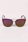 Rimless Mirrored Butterfly Sunglasses