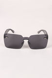 Rimless Rectangle Mask Sunglasses