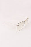 Rimless Rectangle Mask Sunglasses