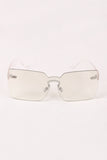 Rimless Rectangle Mask Sunglasses